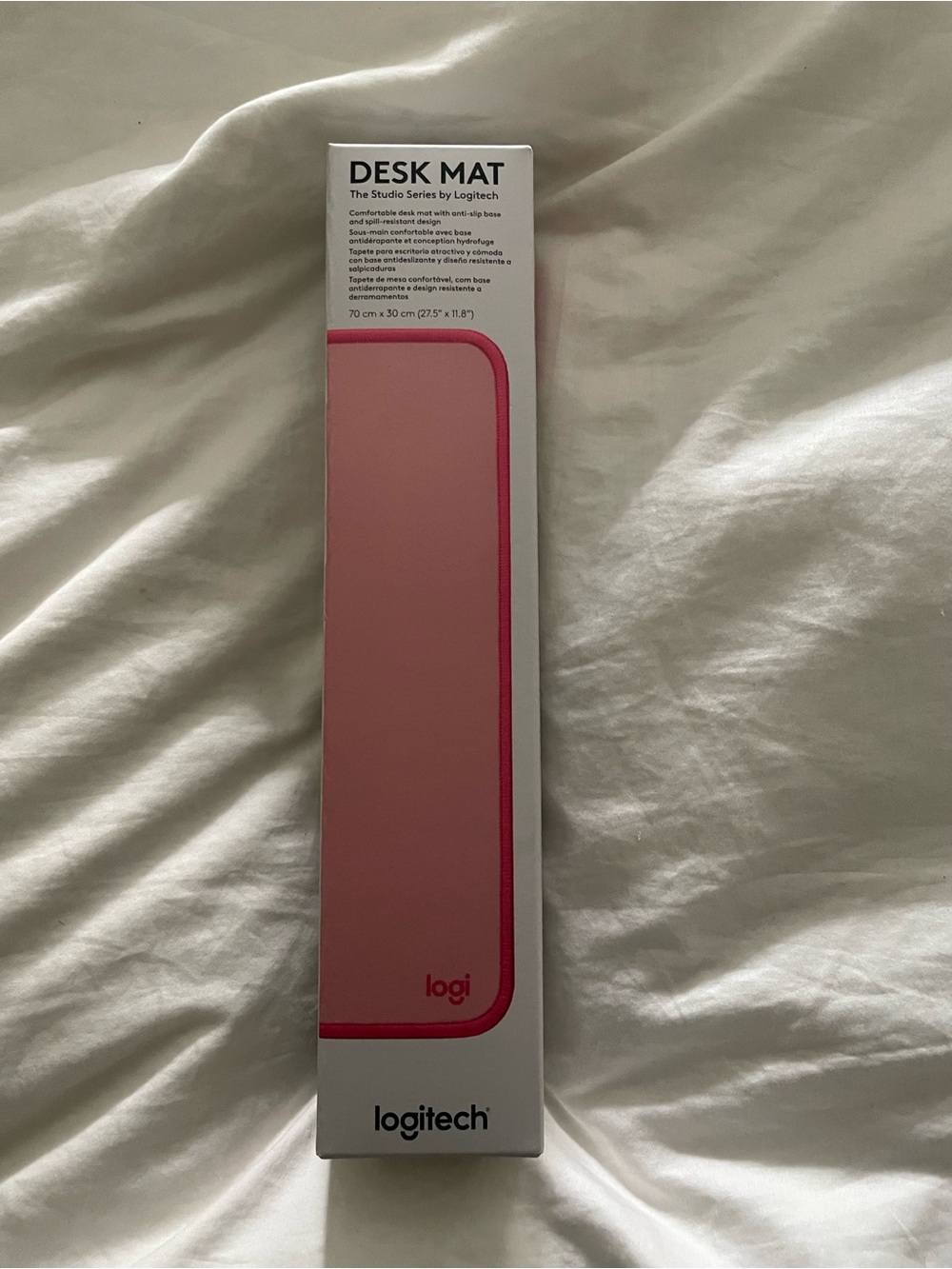 Logitech Pink Studio Desk Mat - Soft Pink Accent